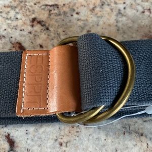 ESPRIT BELT IN CANVAS   LEATHER AND METAL.